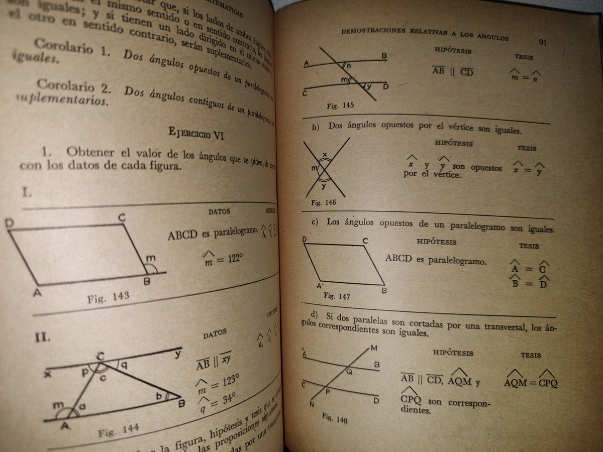 91- Matemáticas. Tercer Curso - Arquímedes Caballero - 1962