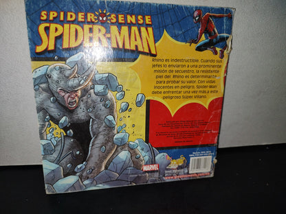 89- Libro Hombre Araña. Spider Sense. Spiderman: Combate Con Rhino. Great Moments Publishing - 2009