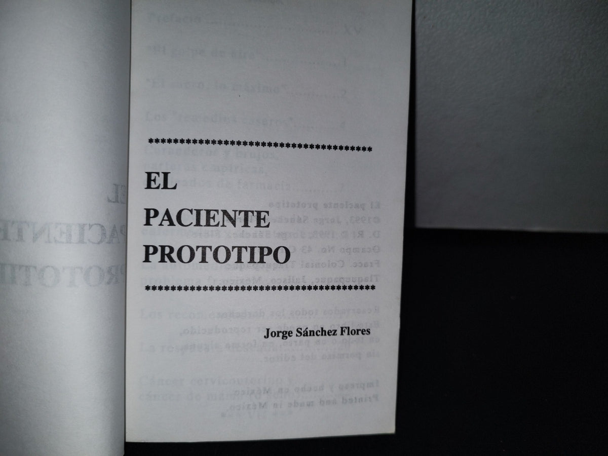 195- El Paciente Prototipo - Jorge Sánchez Flores - 1993
