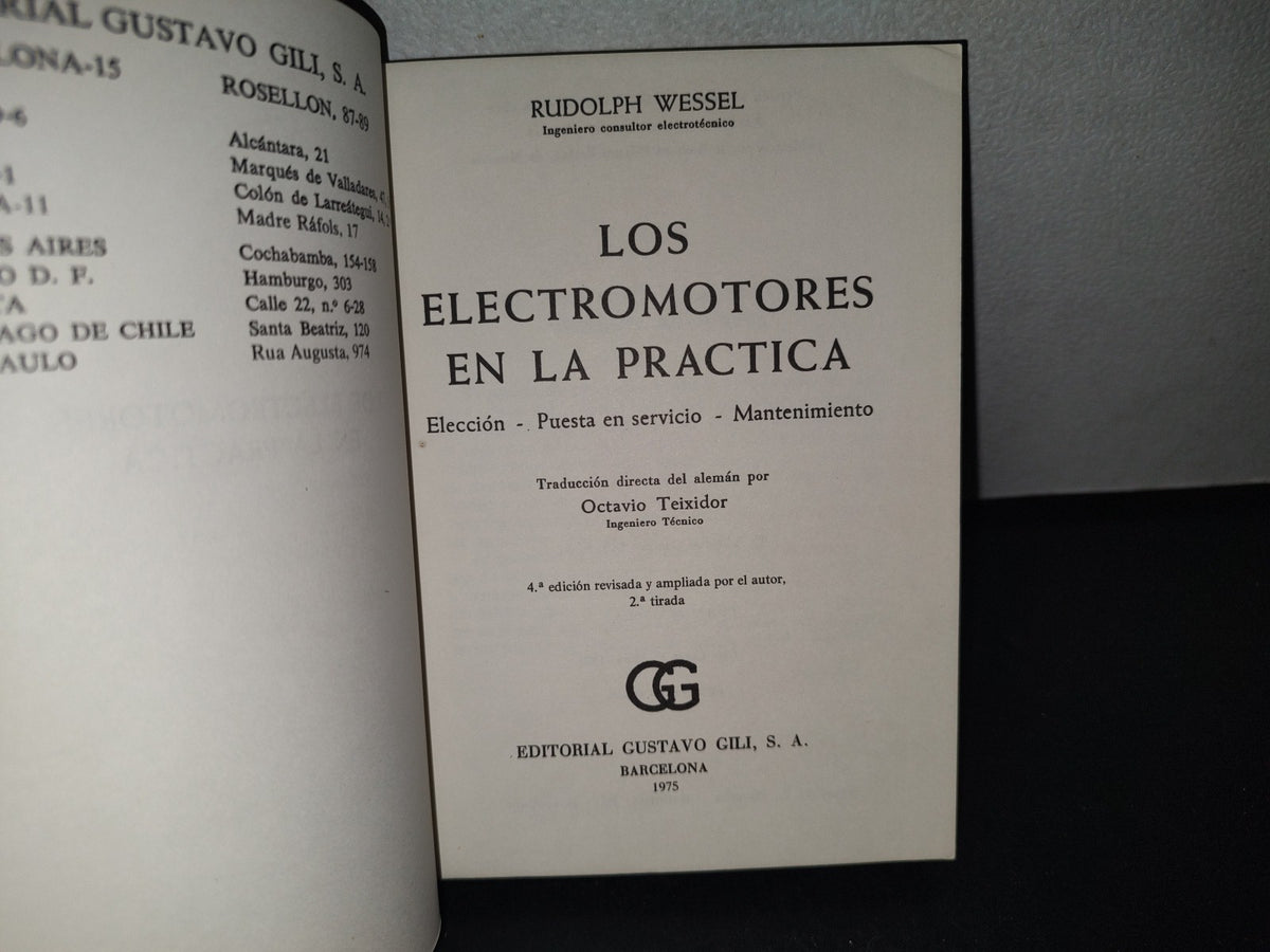 68- Wessel. Los Electromoteres En La Práctica