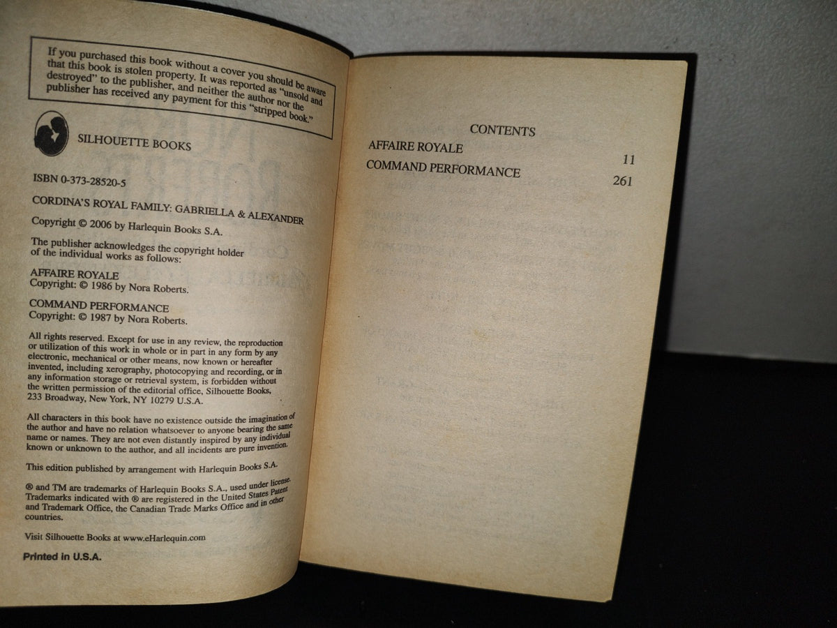 124- Cordina'S Royal Family: Gabriella & Alexander - Nora Roberts - 1987