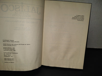145- Jalisco Desde La Revolución Vii. La Escuela De La Revolución - Armando Martínez Moya - Primera Edición 1988