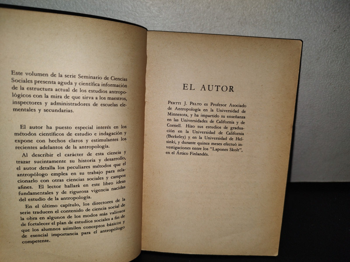 169- El Estudio De La Antropología - Pertti J. Pelto