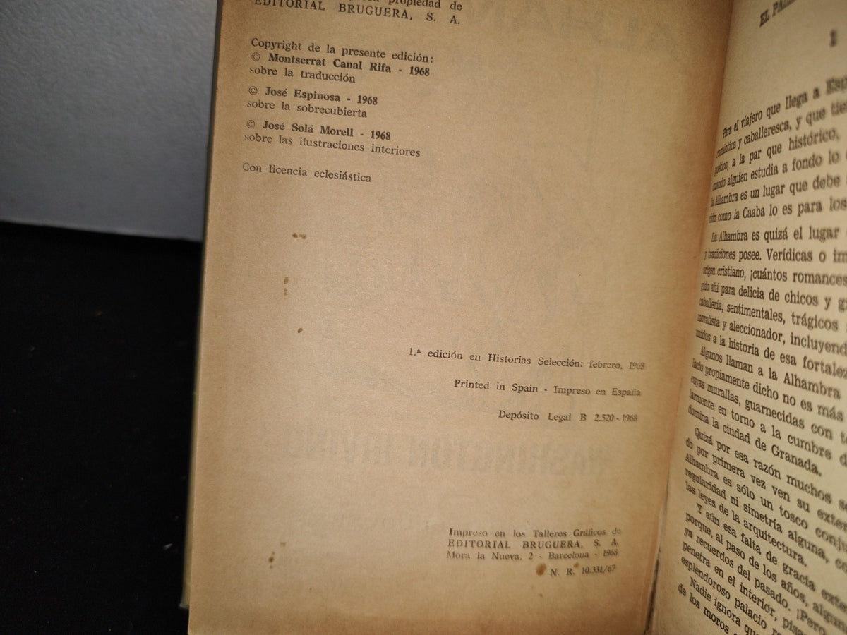 66- Cuentos De La Alhambra - Washington Irving - Primera Edición 1968