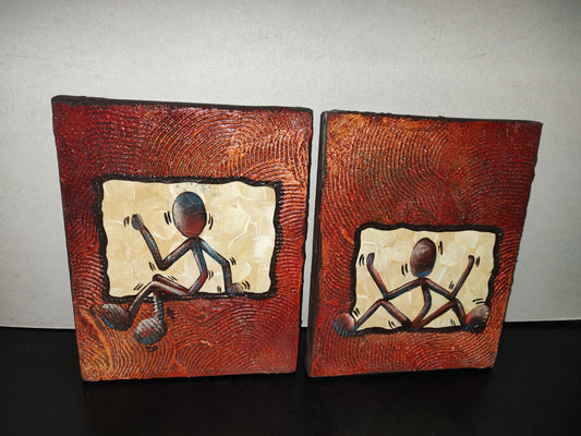 A6- Juego De Cuadros Figuras Minimalistas, Pintura Plástica - 2008