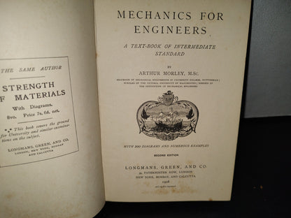60- Mecánica Para Ingenieros / Mechanics For Engineers - Arthur Morley - 1908