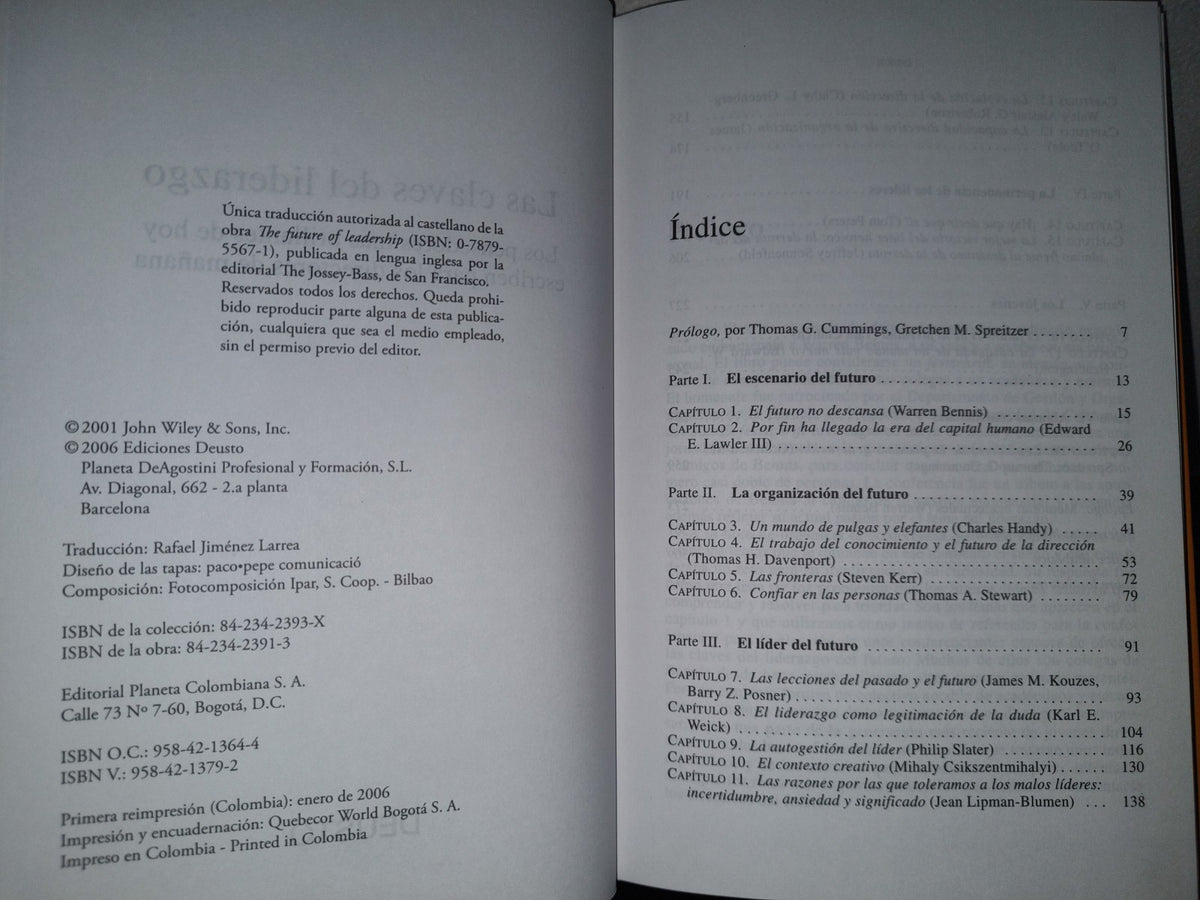 89- Líderes Del Management. Las Claves Del Liderazgo - W. Bennis, G. M. Spreitzer