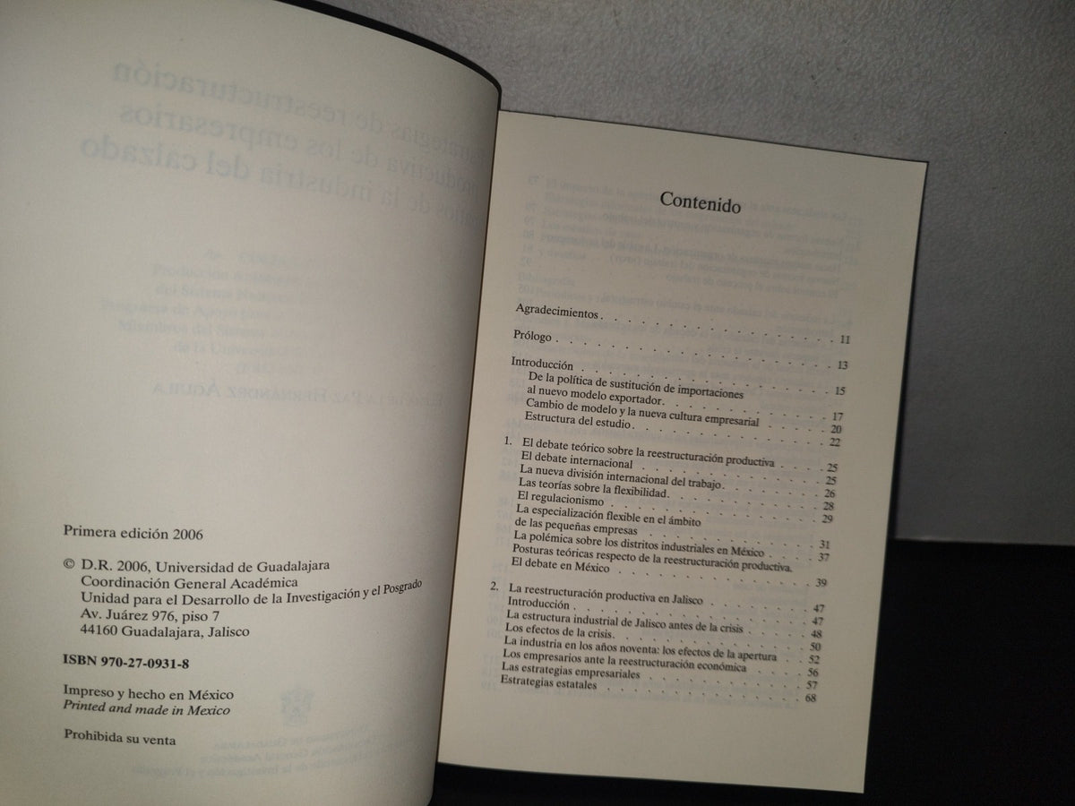 84- Estrategias De Reestructuración Productiva De Los Empresarios Tapatíos De La Industria Del Calzado - Elena De La Paz Hernández Águila - Universidad De Guadalajara - Primera Edición 2006