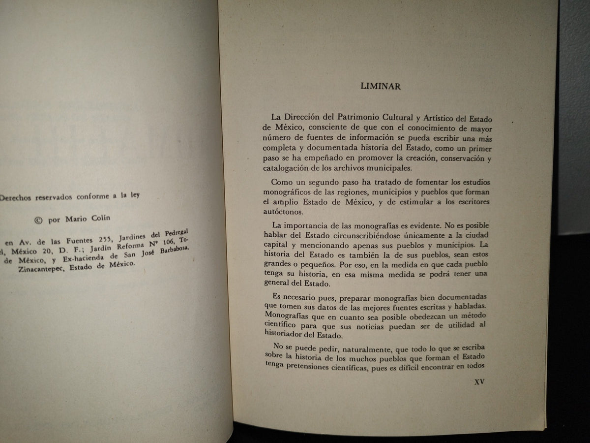 83- Chimalhuacán. Apuntes Históricos - Eugenio Alonso Martínez. Primera Edición 1981 - Firmado