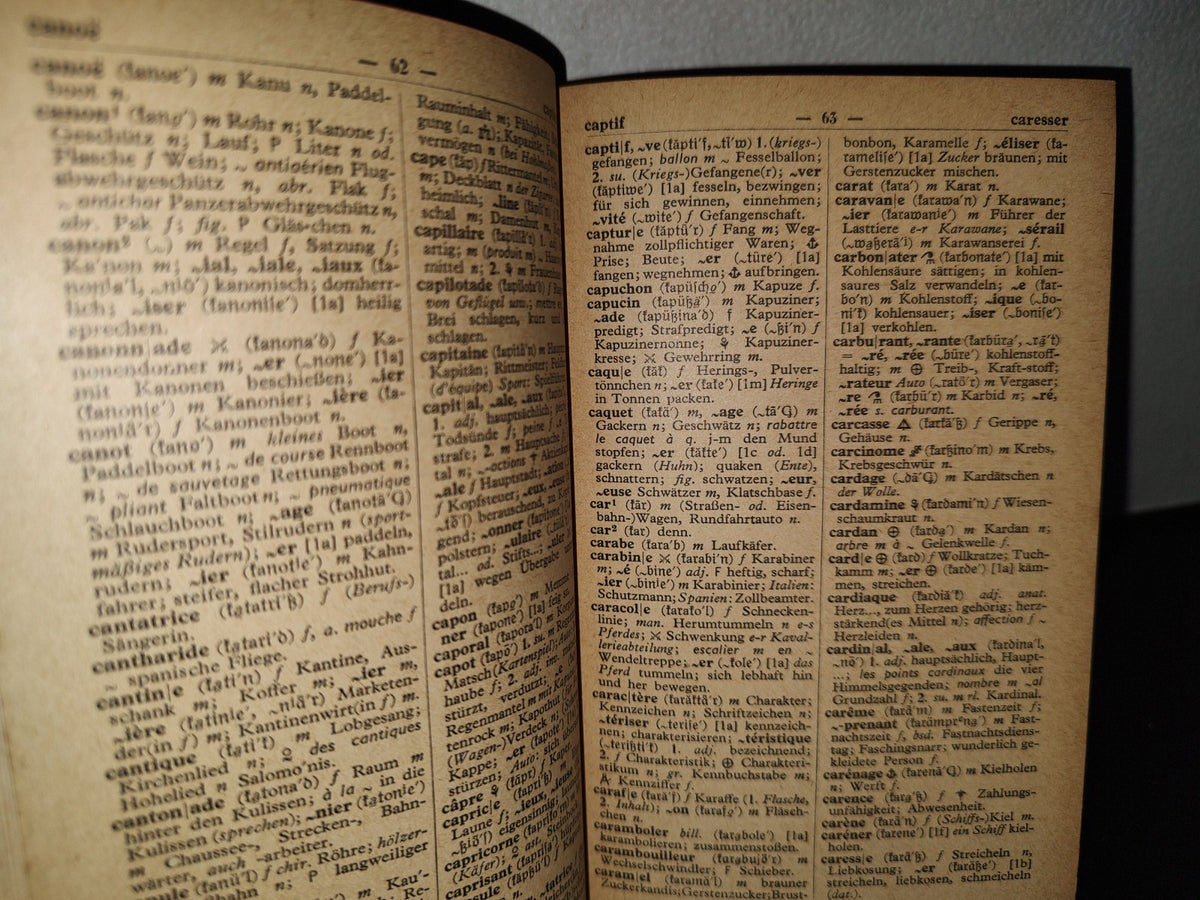 124- Diccionario Alemán-Francés. Langenscheidt Francais-Allemand - Waldemar Dickfach - 1952