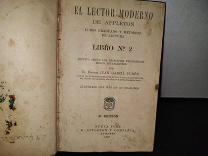 63- Antiguo Libro De Lecturas. El Lector Moderno De Appleton. Libro No. 2 - Juan García Purón - 1907