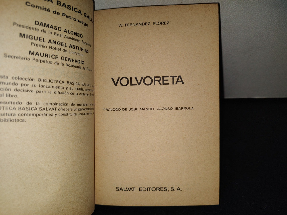 215- Volvoreta - W. Fernández Flores - Biblioteca Básica Salvat - 1972