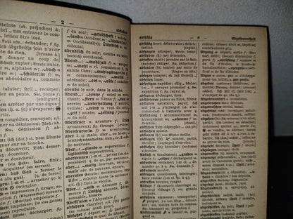 124- Diccionario Alemán-Francés. Langenscheidt Francais-Allemand - Waldemar Dickfach - 1952