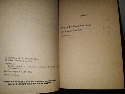 215- Volvoreta - W. Fernández Flores - Biblioteca Básica Salvat - 1972