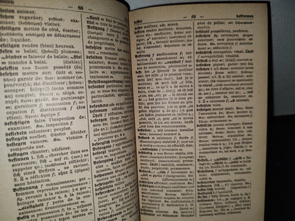 124- Diccionario Alemán-Francés. Langenscheidt Francais-Allemand - Waldemar Dickfach - 1952