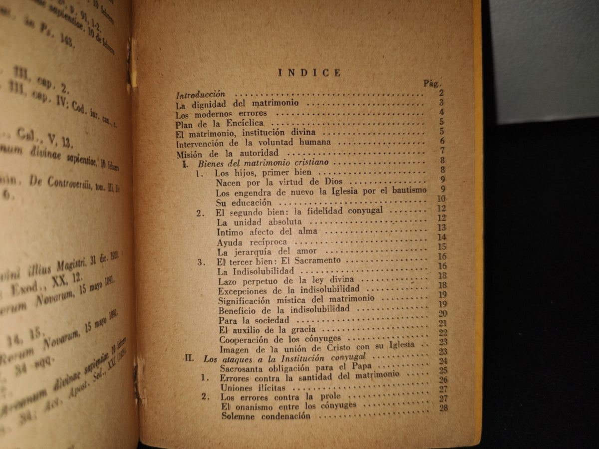 139- Documentos Pontificios. Casti Connubii De S. S. Pío XI. Sobre El Matrimonio Cristiano -1960