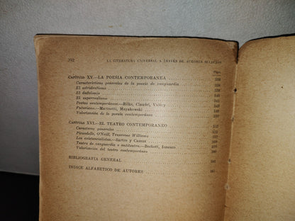 192- La Literatura Universal A Través De Autores Selectos - Editorial Porrúa 1969