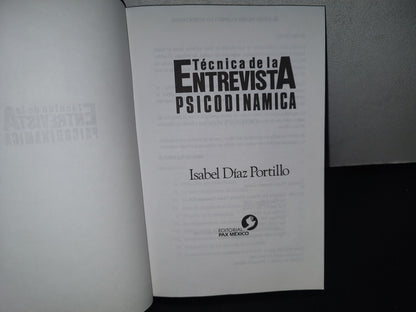 98- Técnica De La Entrevista Psicodinámica - Isabel Díaz Portillo