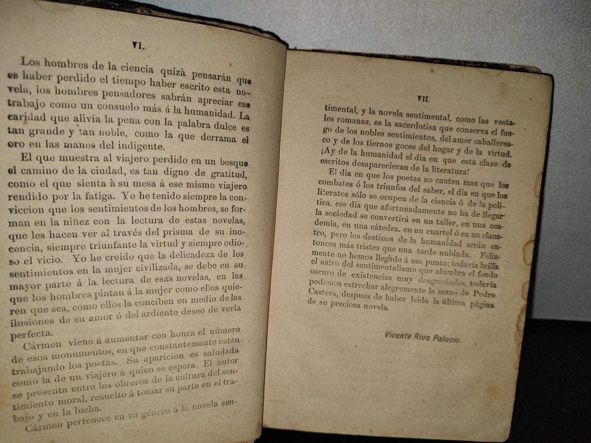 60- Carmen (Memorias De Un Corazón) - Pedro Castera - 1887 - Firmado