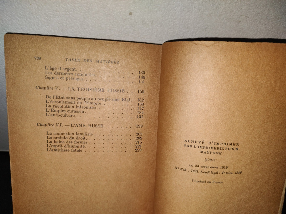 169- La Russie Absente Et Présente - Wladimir Weidlé - Gallimard - 1949