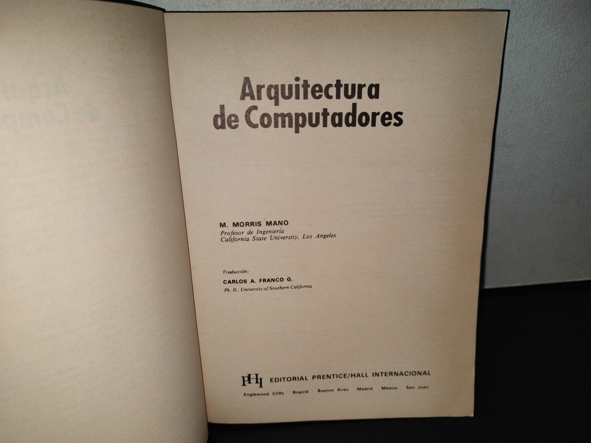99- Arquitectura De Computadores - M. Morris Mano, Carlos Franco G.