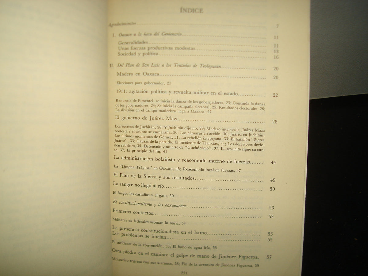 7- La Revolución En Oaxaca. El Movimiento De La Soberanía (1915-1920) Francisco José Ruiz Cervantes - Fondo De Cultura Económica. Primera Edición, 1986