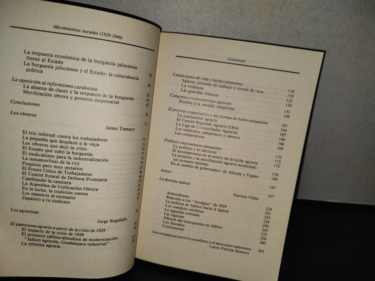 145- Jalisco Desde La Revolución V. Movimientos Sociales 1929-1940 - Laura Patricia Romero (Coord.)- Primera Edición 1988