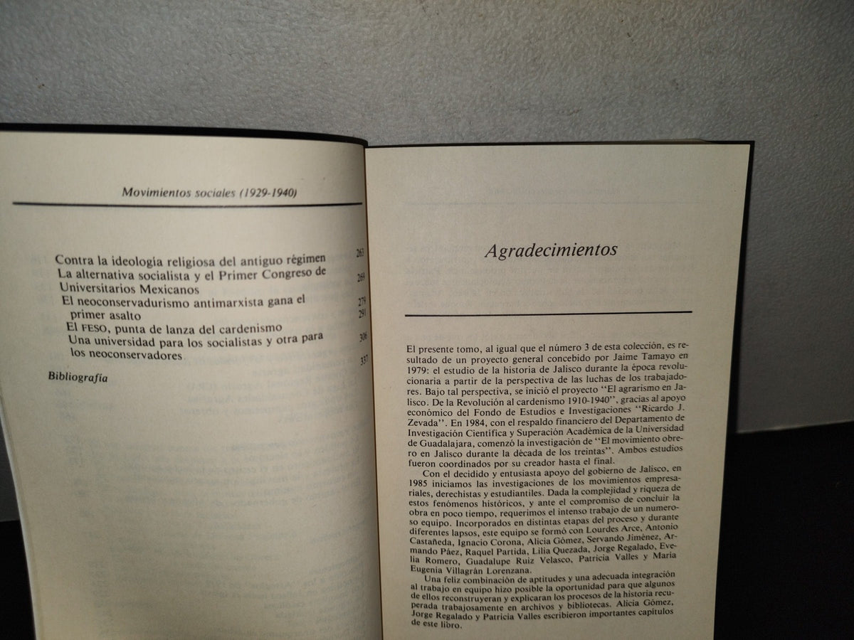 145- Jalisco Desde La Revolución V. Movimientos Sociales 1929-1940 - Laura Patricia Romero (Coord.)- Primera Edición 1988
