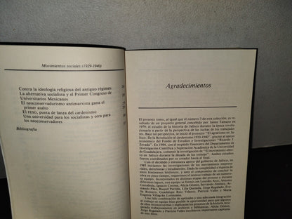 145- Jalisco Desde La Revolución V. Movimientos Sociales 1929-1940 - Laura Patricia Romero (Coord.)- Primera Edición 1988