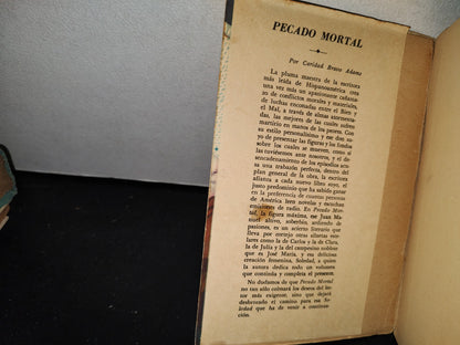 66- Pecado Mortal - Caridad Bravo Adams - Editorial Constancia, S. A. - Primera Edición 1954