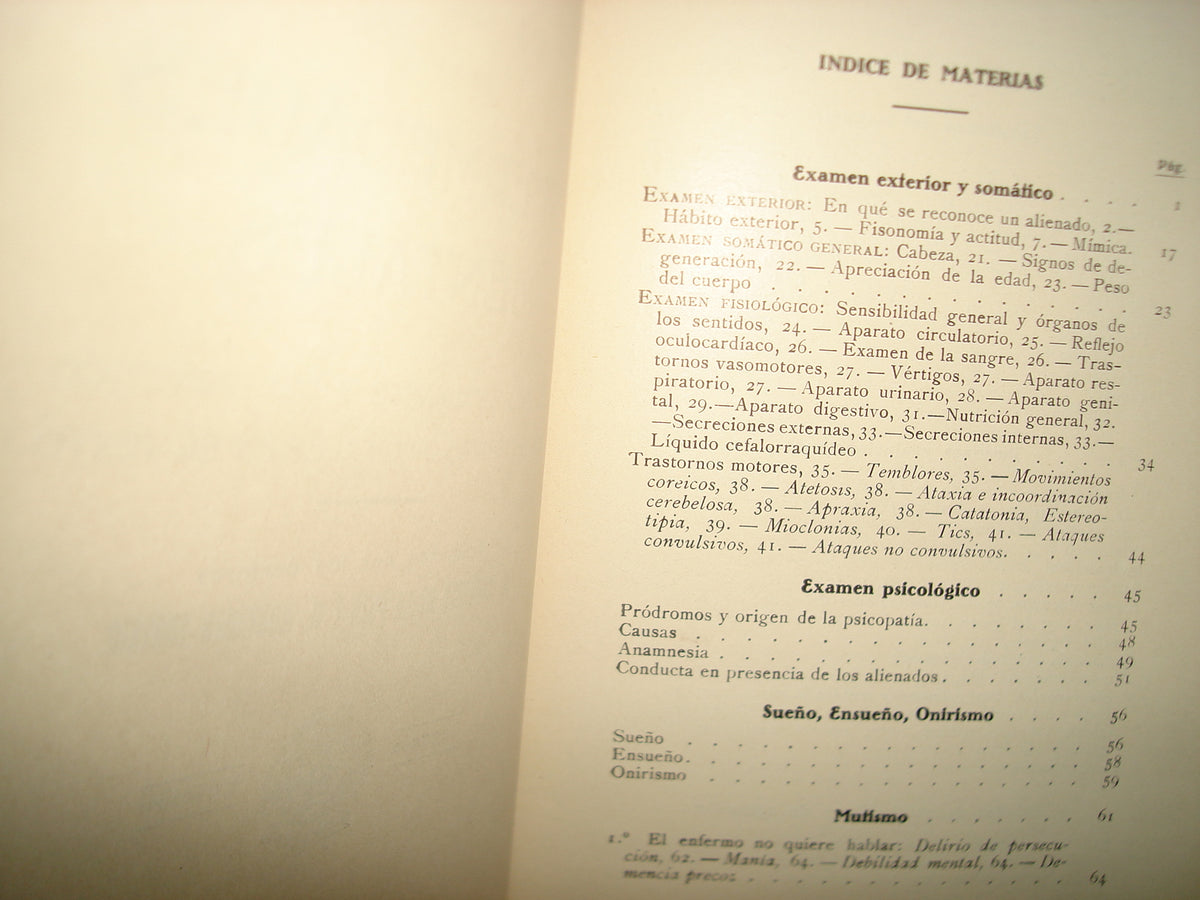 167- Práctica Semiológica De Las Enfermedades Mentales - Editorial Modesto Usón, 1938