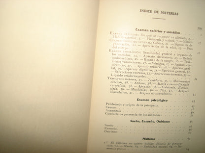 167- Práctica Semiológica De Las Enfermedades Mentales - Editorial Modesto Usón, 1938