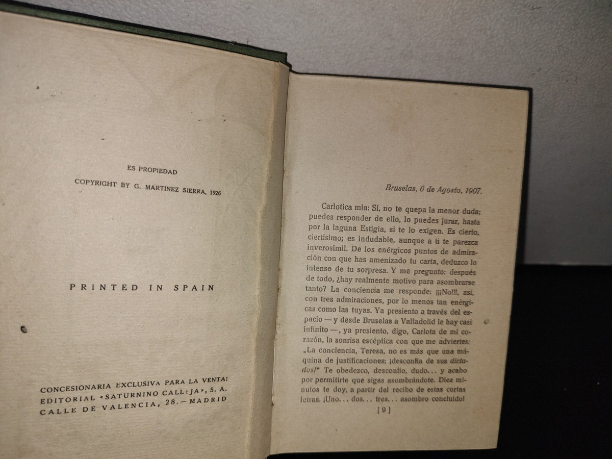 83- G. Martínez Sierra. Obras Completas. El Amor Catedrático. Madrid Mcmxxvi - 1926
