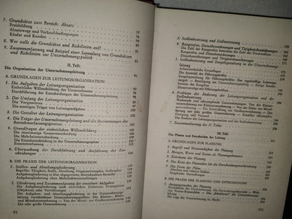 58- Alemán. Gestión Empresarial Moderna  / Moderne Unternehmungs-Leitung - Franz Goossens - 1958
