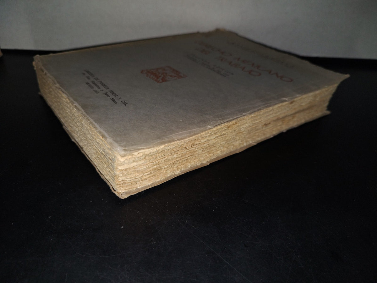 92- Derecho Mexicano Del Trabajo. Tomo I - Mario De La Cueva - 1943