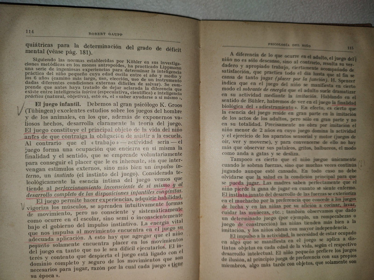 188- Colección Labor. Psicología Del Niño Robert Gaupp - 1927