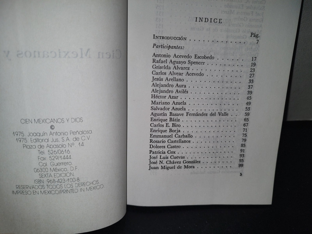 68- Cien Mexicanos Y Dios - Joaquín Antonio Peñalosa