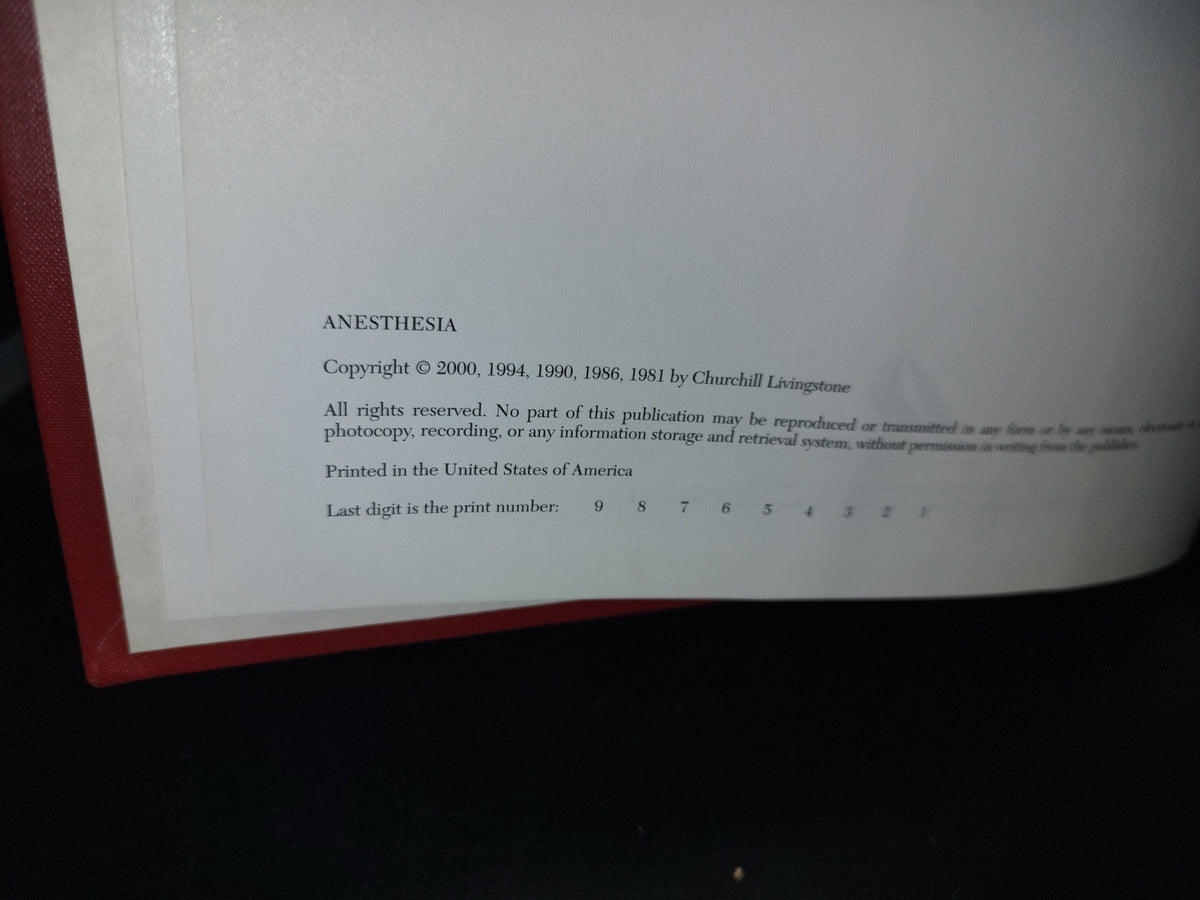 179- Anesthesia. Fifth Edition. Volume 1 And 2 - Ronald D. Miller - 1981