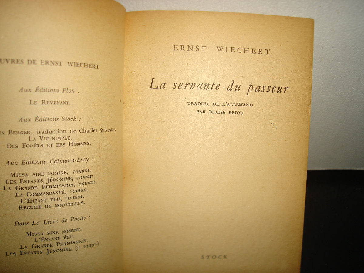 7- Francés - La Servante Du Passeur - Ernst Wiechert