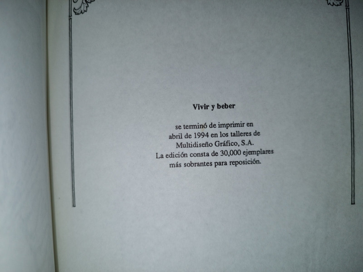 114- Vivir Y Beber - Hugo Hiriart - Cal Y Arena - 1994
