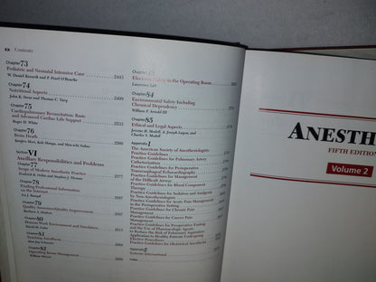 179- Anesthesia. Fifth Edition. Volume 1 And 2 - Ronald D. Miller - 1981