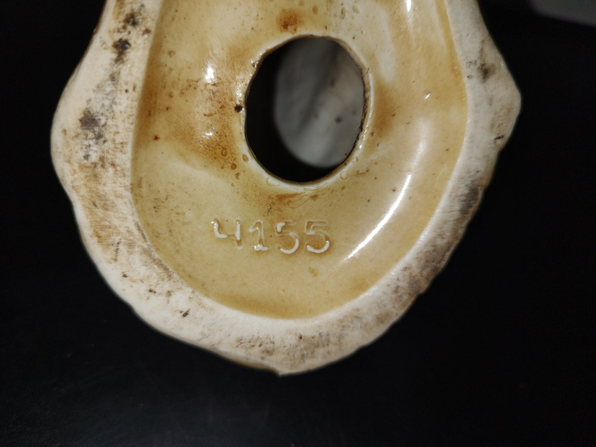 A2- Pieza De Cerámica Esmaltada. Perro Rough Collie Sentado - Made In Brazil 4155 - 80'S