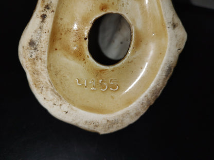 A2- Pieza De Cerámica Esmaltada. Perro Rough Collie Sentado - Made In Brazil 4155 - 80'S