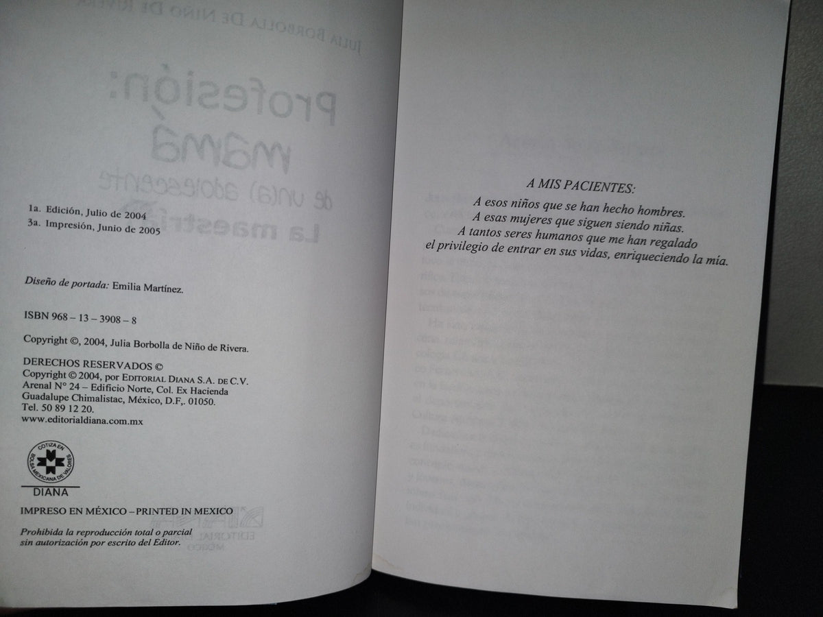 201- Profesión: Mamá De Un(a) Adolescente. La Maestría - Julia Borbolla De Niño De Rivera