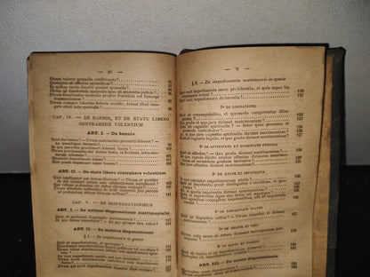 64- Latín. Tractatus De Matrimonio Et Dispensationibus Matrimonialibus - J. B. Becamel - 1886