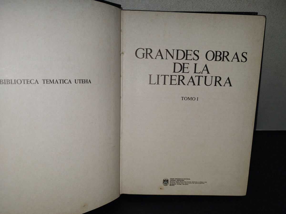 209- Biblioteca Temática Uteha. Grandes Obras De La Literatura -1980