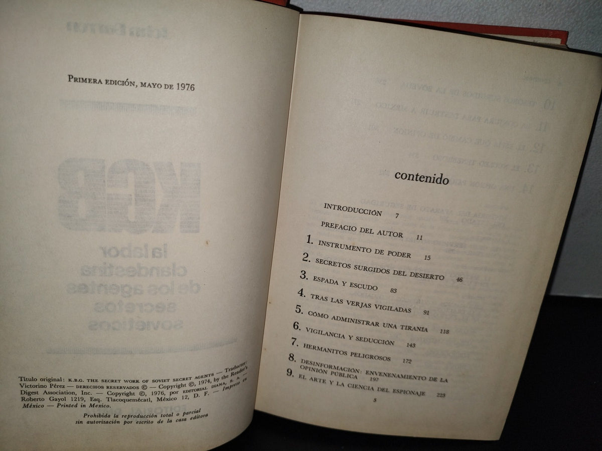 54- Kgb. La Labor Clandestina De Los Agentes Secretos Soviéticos. John Barron - Primera Edición 1976