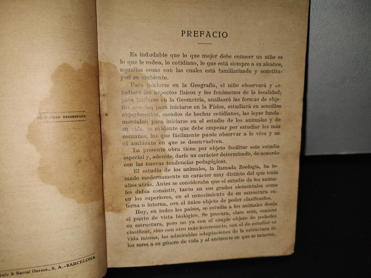 195- Estudio Experimental De Algunos De Los Animales - Juan Palau Vera - 1922