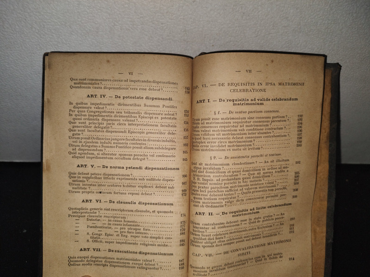 64- Latín. Tractatus De Matrimonio Et Dispensationibus Matrimonialibus - J. B. Becamel - 1886