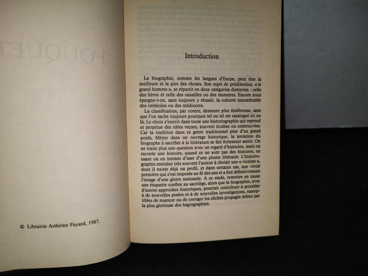 77- Fouquet - Daniel Dessert - Libraire Arthème Fayard, 1987